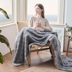 NEWCOSPLAY Super Soft Throw Blanket Grey Premium Silky Flannel Fleece 3D Checkered Lightweight Bed Blanket All Season Use (Grey Checkered, Throw(50"x70"))