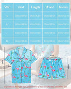 Womens Silky Pajama Sets Short Sleeve Loungewear 2 Pcs Satin Soft Pj Sets Button Down Women's Summer Sleepwear
