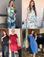 Ekouaer Women Zipper Robe Short Sleeve Duster Housecoat Short Bathrobes Zip Front Nightgown with Pockets S-3XL