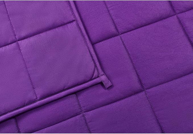 TONGDADA Kids Weighted Blanket | 40''x60'',7lbs | for Child Between 55-80 lbs | Premium Cotton Material with Glass Beads | Violet