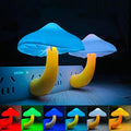 ZEZHOU Sensor LED Mushroom Night Light Plug in Wall Mushroom Light Magic 7 Color Changing, Mini Dream Bed Colourful Nightlight for Kids Adults Pet for Bedroom, Bathroom, Stairs, Cute Lamp Gift Ideas