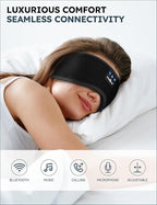 MUSICOZY Sleep Headphones Bluetooth 5.4 Headband Breathable 3D Sleeping Headphones, Wireless Eye Mask Sleep Earbuds for Side Sleepers Women Office Air Travel Cool Tech Gadgets Unique Gifts, Pack of 2