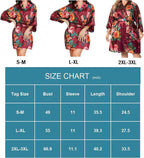 EPLAZA Silk Robes for Women Satin Robe Short Sexy Print Flower Kimono Loungewear Wedding Bridal Party