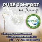 Royal Therapy Queen Size Set of 2-Shredded Memory Foam Pillow–Adjustable Memory Foam Pillow for Sleeping, Firm Pillow for Neck & Shoulder Support, Breathable Bed Pillow for Back Stomach Side Sleepers