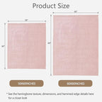 Knitted Throw Blanket 60"X80", Dusty Pink Knit Throws for Bed, Super Soft Boho Chevron Blankets for Couch Sofa Chair Room Decor, Textured Decorative Farmhouse Cozy Lightweight