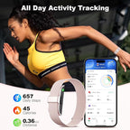 Sleep Tracker, Activity & Fitness Trackers | Health Smart Bracelet 24/7 Heart Rate | Step & Calorie Counter | IP68 Waterproof Smart Tracker, Valentine’s Day Gifts for Women, Family & Friends