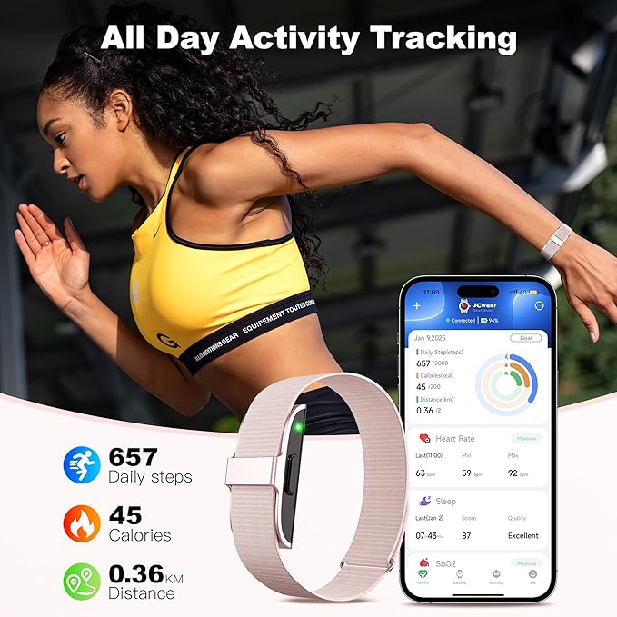 Sleep Tracker, Activity & Fitness Trackers | Health Smart Bracelet 24/7 Heart Rate | Step & Calorie Counter | IP68 Waterproof Smart Tracker, Valentine’s Day Gifts for Women, Family & Friends