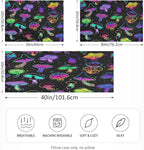 Satin Pillowcase for Hair and Skin, Watercolor Mushrooms Silk Pillowcase Soft and Cozy Body Pillow Covers, King Size Satin Pillow Cases with Envelope Closure(20x40 Inch), 1PC