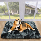 Noahas Door Mat Indoor Entrance,2x3 Shaggy Small Tie-Dyed Black and Grey Area Rugs for Entryway,Non-Slip Fluffy Entry Bedroom Rug,Soft Plush Bedside Throw Kids Carpet
