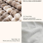 60x80 Inches Ultra-Soft Fuzzy Faux Fur Plush Twin Size Blanket - Thick, Warm Sherpa for Couch, Sofa, Bedroom, Camping - Decorative Blanket for Cozy Warmth, Bubble Brown Tie Dye