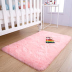 Noahas Fluffy Pink Rugs for Bedroom Girls,Door Mat Indoor Entrance,2x3 Shaggy Small Non-Slip Entryway Entry Area Rugs,Soft Plush Bedside Throw Kids Carpet Home Decor