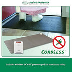 Smart Caregiver Cordless Monitor with Cordless 24in x 48in Gray Floor Mat - Get to Them so They Don't Walk Alone!
