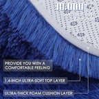 OLANLY Area Rugs for Living Room Bedroom, Machine Washable 4x5.9 ft Soft Fluffy Shaggy Bedside Rug, Indoor Floor Carpet for Kids Girls and Boys, Dorms, Nursery Rooms, Home Decor Aesthetic, Navy Blue