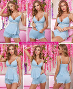 Avidlove Womens Sweetness Cami Set Lace Camisole Lingerie Nightwear Sexy Pajamas Lounge Sets