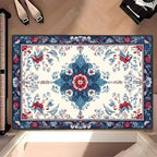 Area Rug 2x3 ft Entry Rug Washable Boho Rugs Non Slip Low Pile Floral Door Mat Small Carpet for Nursery, Bedroom, Bedside, Kids Room, Office, Dining Room
