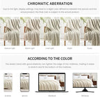 BOURINA Beige Throw Blanket 50x60 Inches Throw Textured Solid Soft Ripple Throws and Blankets for Sofa or Bed Knitted Decorative Bla
