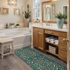 Lahome Chloe Insect Botanical 2x6 Runners for Hallways Non Slip, Green Bathroom Kitchen Runner Rugs Non Skid Washable, Boho Soft Indoor Carpet for Entryway Laundry Bedroom(Dark Green,2x6)