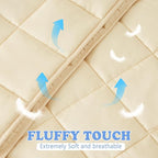 HOSUKKO Weighted Blanket - 10 lbs Ivory Heavy Blanket - Breathable Blanket(50 * 60 inches, 10 lbs)
