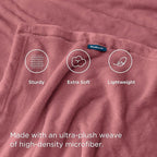 Bedsure GentleSoft Fleece Throw Blanket for Couch Dusty Rose - Lightweight Plush Fuzzy Cozy Soft Blankets and Throws for Sofa, 50x70 inches