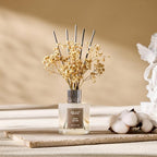 Airkeep Reed Diffuser Set,3.38 fl oz (100 ml) - Clean Cotton Oil Diffusers with 8 Reed Sticks, Home Fragrance Reed Diffuser for Bathroom Shelf Decor