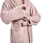 Plush Soft Robes for Women, Premium Fleece Womens Robe Cozy Warm Bathrobe