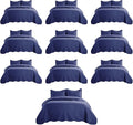 IR Imperial Rooms Queen Quilt Bedding Set (90" x 96") - Bulk Pack of 10 Wholesale for Hotels, Guest Bedroom & Airbnbs - Lightweight Microfiber Reversible Embossed Quilts Bedspreads (Navy)