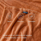 Bedsure GentleSoft Twin XL Fleece Blanket Dorm Bedding - Lightweight Soft Cozy Blankets for Bed, Sofa, Couch, Travel, Camping, Dark Orange, 66"x90"
