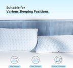EGOHOME Cooling Shredded Memory Foam Pillows for Hot Sleepers, Adjustable Bed Pillows for Side, Back or Stomach Sleepers, Neck Pillows for Sleeping, Queen Pillow with Removable Cover(1PC)