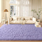 Lavender Area Rugs 4x6 Feet Rug for Bedroom Living Room, Cute Indoor Shaggy Carpets, Plush Rug for Kids Room, Fluffy Purple Rugs for Girls Boys Nursery Room Home Decor