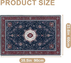 Spring Flower Area Rug 2x3 ft Entry Rug Washable Boho Rugs Non Slip Low Pile Floral Door Mat Small Carpet for Bedroom, Bedside, Kids Room, Office, Dining Room