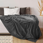 Utopia Bedding Fleece Blanket Queen Size Grey (90x90 Inches) Ultra Soft Warm Lightweight Microfiber Breathable Anti-Static Cozy Winter Bed Blanket, All-Season Home Decor Gift for Men & Women