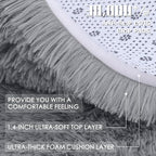 OLANLY 8x12 Machine Washable Large Area Rugs for Living Room, Bedroom, Soft Fluffy Shaggy Bedside Rug, Indoor Floor Carpet for Kids Girls and Boys, Dorms, Nursery, Home Decor Aesthetic, Light Grey