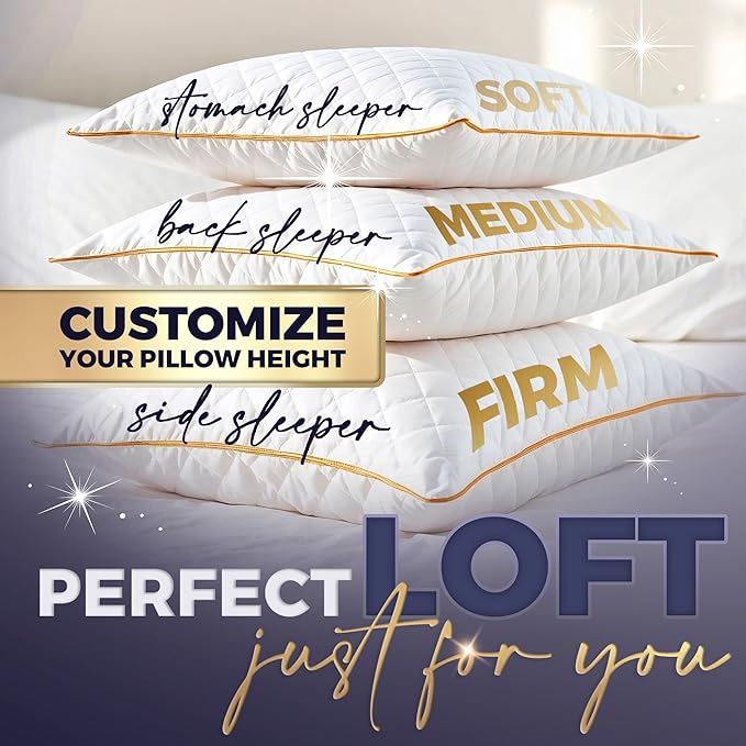 Royal Therapy Queen Size Set of 2-Shredded Memory Foam Pillow–Adjustable Memory Foam Pillow for Sleeping, Firm Pillow for Neck & Shoulder Support, Breathable Bed Pillow for Back Stomach Side Sleepers