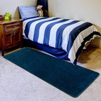 Przemy Washable Runner Rug for Bedroom Living Room, 2x6 Feet Navy Blue Memory Foam Hallway Rugs, Super Soft Modern Indoor Carpet for Bedside Kids Room Boys Girls Dorm Nursery Decor Mat