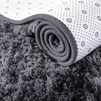 ISEAU 3x5 Area Rug for Living Room, Dark Grey Rugs for Dorm, College, Apartment, Bedroom, Soft Shaggy Carpets, Machine Washable Mats, Under Bed, On Nursery Floors Mat, Boys, Girls Room Carpet Decor