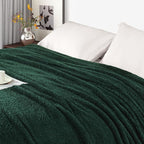 Exclusivo Mezcla Fleece King Size Bed Blanket, Ultra Soft, Lightweight and Fuzzy Forest Green Blanket for Women, Home Decor, 90x104 Inches