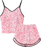 Girls & Women Silk Pajamas Set Satin Camisole Sleepwear 2 Piece Pjs, 3 Years - Women XXL