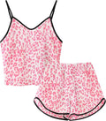 Girls & Women Silk Pajamas Set Satin Camisole Sleepwear 2 Piece Pjs, 3 Years - Women XXL