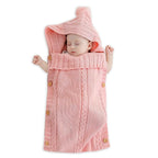 XMWEALTHY Swaddle Blankets for Newborn Baby Wrap Warm Knit Sleeping Bag Stroller Receiving Blankets Baby Girls Boys Dusty Rose 0-6 Month