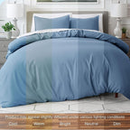 Bare Home Bedding Duvet Cover Extra Long Size - Premium 1800 Super Soft - Lightweight, Cooling Duvet Cover - Soft Breathable Bedding (Twin/Twin XL, Coronet Blue)