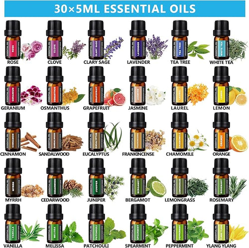 550 ML Aroma Diffiser with Essential Oils Set, Essential Oil Diffuser with Remote, Ultrasonic Technology Aromatherapy Diffusers Auto Shut-Off for Office, Home