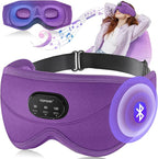TOPOINT Sleep Mask with Bluetooth Headphones, 3D Eye Mask for Sleep Headphones with White Noise, Total Blackout, 5.4 Bluetooth, Timer, 15 Hours for Women Men, Travel, Meditation, Nap, CPAP Users