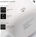 Sharper Image White Noise Sound Machine, Sleep Sounds to Support Restful Sleep, Meditation & Relaxation Naps, 6 Soothing Nature Soundscapes for Baby, Kids & Adults, Portable for Home & Travel