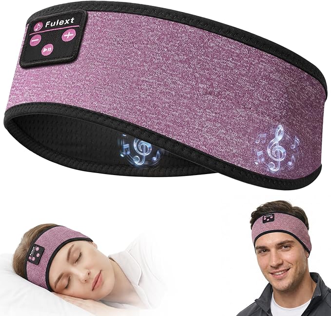 Sleep Headphones Headband Wireless Bluetooth 5.4 - Soft, Breathable, Ultra-Thin Speakers for Side Sleepers, Workout, Airplane Travel, Relaxation