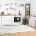 ISEAU Runner Rug for Bedroom, 2x6 Feet Shag Area Rug with Upgrade Non Slip, Fluffy Carpet Runner for Hallway, Fuzzy Soft Living Room Rugs for Kids Girls Bedroom Decor, Cream White