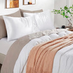 Satin Pillowcases with Zipper （20x36）,King Size Pillowcases Set of 2,White Silk Pillowcase for Hair and Skin