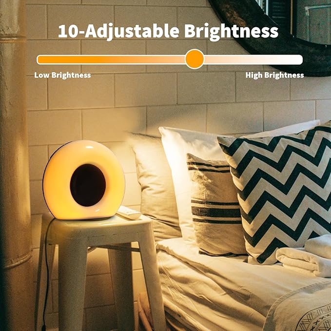 DailyBody Sound Machine White Noise Machine with 30 Soothing Sounds 12 Colors Night Light 36 Levels Volume 5 Timers & Memory Function Effectively Blocks Noise Ideal Sleep Machine for Baby Kids Adults