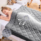 Grey Weighted Blanket Kids 10lbs, 40"x60", Breathable Cooling Minky Heavy Throw Blanket for 80-120lbs, Soft Winter Thick Big Blankets Weighted Comforter Gift for Sleeping