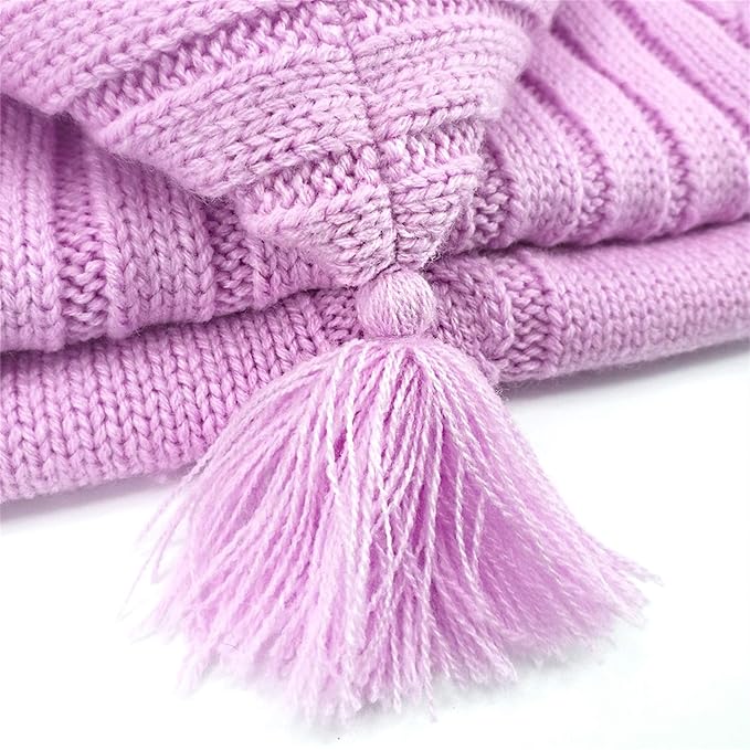 XMWEALTHY Newborn Baby Wrap Swaddle Blanket Knit Sleeping Bag Receiving Blankets Stroller Wrap for Baby Pink 0-6 Month