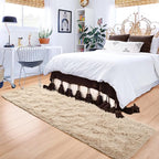 ISEAU Runner Rug for Bedroom, 2x6 Feet Shag Area Rug with Upgrade Non Slip, Fluffy Carpet Runner for Hallway, Fuzzy Soft Living Room Rugs for Kids Boys Girls Bedroom Decor, Camel